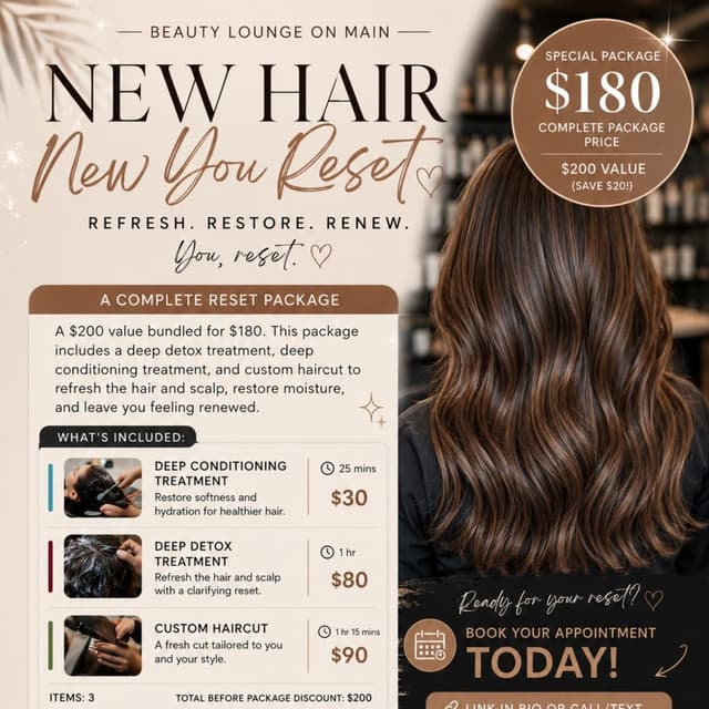 New Hair, New You Reset Package at Hair by Seannah in Winters, CA